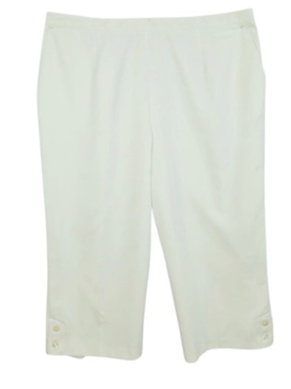 Alfred Dunner 20W Ivory Cropped Pull On Pants